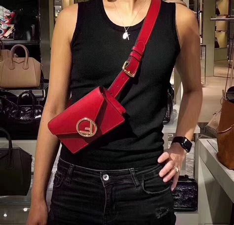 red leather belt bag fendi|fendi belt bag women.